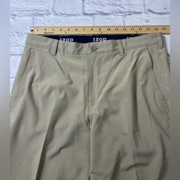Izod Men's Flat Front Khaki Chino Golf Pants. Size 33/32. - Picture 7 of 9